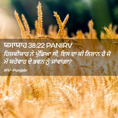 Picture 02 - ਯਸਾਯਾਹ 38:22 PANIRV - ਹਿਜ਼ਕੀਯਾਹ ਨੇ - Bible Verse Picture