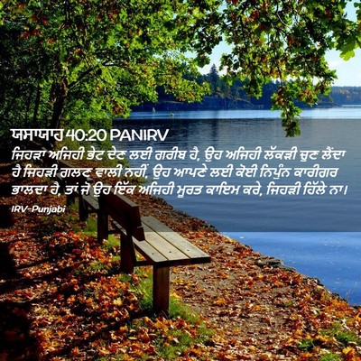 Picture 02 - ਯਸਾਯਾਹ 40:20 PANIRV - ਜਿਹੜਾ ਅਜਿਹੀ ਭੇਟ - Bible Verse Picture