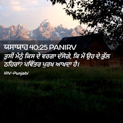 Picture 02 - ਯਸਾਯਾਹ 40:25 PANIRV - ਤੁਸੀਂ ਮੈਨੂੰ ਕਿਸ ਦੇ - Bible Verse Picture
