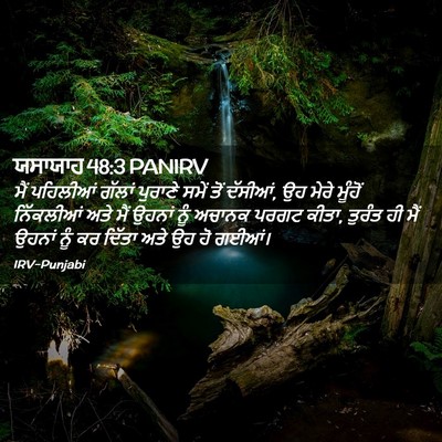 Picture 02 - ਯਸਾਯਾਹ 48:3 PANIRV - ਮੈਂ ਪਹਿਲੀਆਂ ਗੱਲਾਂ - Bible Verse Picture