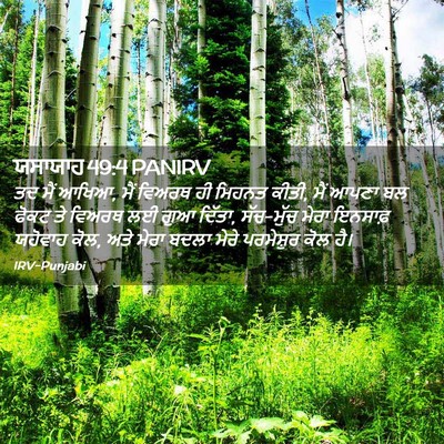 Picture 02 - ਯਸਾਯਾਹ 49:4 PANIRV - ਤਦ ਮੈਂ ਆਖਿਆ, ਮੈਂ - Bible Verse Picture