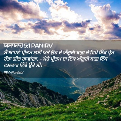 Picture 02 - ਯਸਾਯਾਹ 5:1 PANIRV - ਮੈਂ ਆਪਣੇ ਪ੍ਰੀਤਮ ਲਈ - Bible Verse Picture
