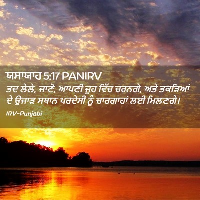 Picture 02 - ਯਸਾਯਾਹ 5:17 PANIRV - ਤਦ ਲੇਲੇ, ਜਾਣੋ, ਆਪਣੀ - Bible Verse Picture