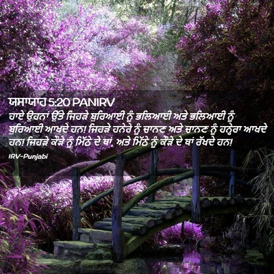 Picture 02 - ਯਸਾਯਾਹ 5:20 PANIRV - ਹਾਏ ਉਹਨਾਂ ਉੱਤੇ - Bible Verse Picture