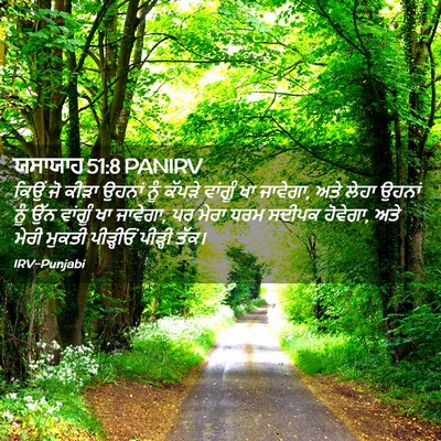 Picture 02 - ਯਸਾਯਾਹ 51:8 PANIRV - ਕਿਉਂ ਜੋ ਕੀੜਾ ਉਹਨਾਂ - Bible Verse Picture