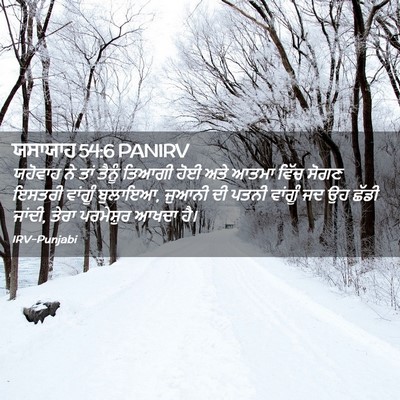 Picture 02 - ਯਸਾਯਾਹ 54:6 PANIRV - ਯਹੋਵਾਹ ਨੇ ਤਾਂ - Bible Verse Picture