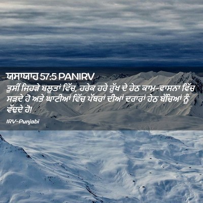 Picture 02 - ਯਸਾਯਾਹ 57:5 PANIRV - ਤੁਸੀਂ ਜਿਹੜੇ - Bible Verse Picture