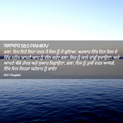 Picture 02 - ਯਸਾਯਾਹ 58:5 PANIRV - ਭਲਾ, ਇਹ ਇਹੋ ਜਿਹਾ - Bible Verse Picture