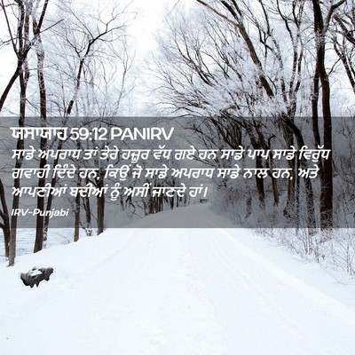 Picture 02 - ਯਸਾਯਾਹ 59:12 PANIRV - ਸਾਡੇ ਅਪਰਾਧ ਤਾਂ - Bible Verse Picture