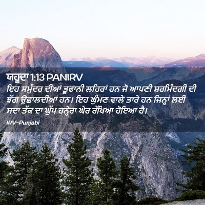 Picture 02 - ਯਹੂਦਾ 1:13 PANIRV - ਇਹ ਸਮੁੰਦਰ ਦੀਆਂ - Bible Verse Picture