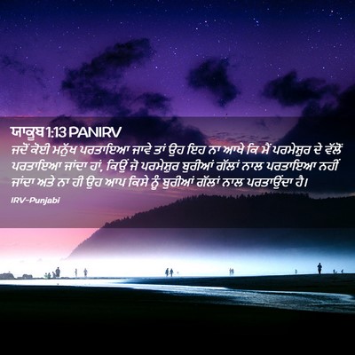 Picture 02 - ਯਾਕੂਬ 1:13 PANIRV - ਜਦੋਂ ਕੋਈ ਮਨੁੱਖ - Bible Verse Picture