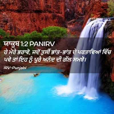Picture 02 - ਯਾਕੂਬ 1:2 PANIRV - ਹੇ ਮੇਰੇ ਭਰਾਵੋ, ਜਦੋਂ - Bible Verse Picture