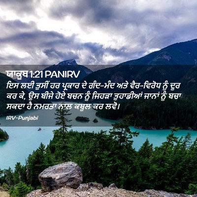 Picture 02 - ਯਾਕੂਬ 1:21 PANIRV - ਇਸ ਲਈ ਤੁਸੀਂ ਹਰ - Bible Verse Picture