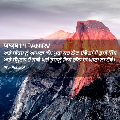 Picture 02 - ਯਾਕੂਬ 1:4 PANIRV - ਅਤੇ ਧੀਰਜ ਨੂੰ ਆਪਣਾ - Bible Verse Picture