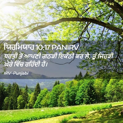 Picture 02 - ਯਿਰਮਿਯਾਹ 10:17 PANIRV - ਧਰਤੀ ਤੋਂ ਆਪਣੀ ਗਠੜੀ - Bible Verse Picture
