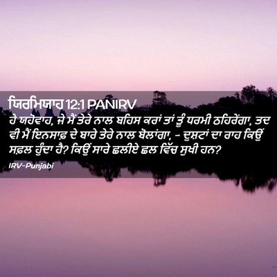 Picture 02 - ਯਿਰਮਿਯਾਹ 12:1 PANIRV - ਹੇ ਯਹੋਵਾਹ, ਜੇ ਮੈਂ - Bible Verse Picture