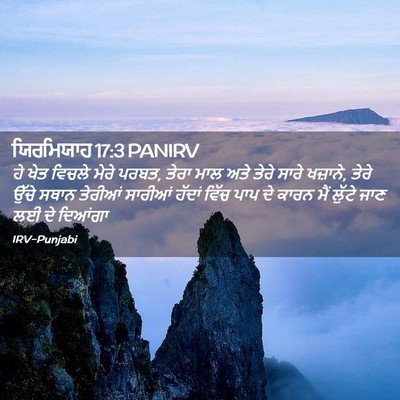 Picture 02 - ਯਿਰਮਿਯਾਹ 17:3 PANIRV - ਹੇ ਖੇਤ ਵਿਚਲੇ ਮੇਰੇ - Bible Verse Picture