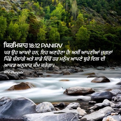 Picture 02 - ਯਿਰਮਿਯਾਹ 18:12 PANIRV - ਪਰ ਉਹ ਆਖਦੇ ਹਨ, ਇਹ - Bible Verse Picture