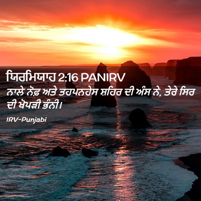 Picture 02 - ਯਿਰਮਿਯਾਹ 2:16 PANIRV - ਨਾਲੇ ਨੋਫ਼ ਅਤੇ - Bible Verse Picture