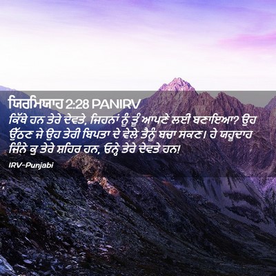 Picture 02 - ਯਿਰਮਿਯਾਹ 2:28 PANIRV - ਕਿੱਥੇ ਹਨ ਤੇਰੇ - Bible Verse Picture
