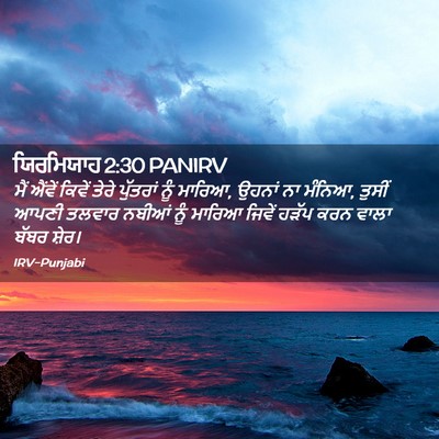 Picture 02 - ਯਿਰਮਿਯਾਹ 2:30 PANIRV - ਮੈਂ ਐਂਵੇਂ ਕਿਵੇਂ - Bible Verse Picture