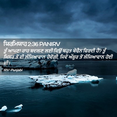Picture 02 - ਯਿਰਮਿਯਾਹ 2:36 PANIRV - ਤੂੰ ਆਪਣਾ ਰਾਹ ਬਦਲਣ - Bible Verse Picture