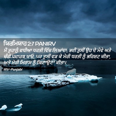 Picture 02 - ਯਿਰਮਿਯਾਹ 2:7 PANIRV - ਮੈਂ ਤੁਹਾਨੂੰ ਵਧੀਆ - Bible Verse Picture