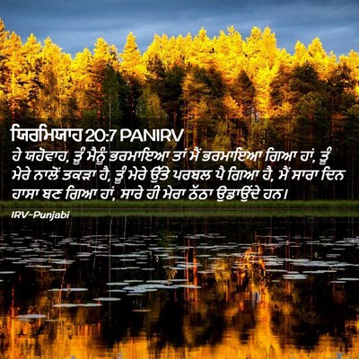 Picture 02 - ਯਿਰਮਿਯਾਹ 20:7 PANIRV - ਹੇ ਯਹੋਵਾਹ, ਤੂੰ - Bible Verse Picture