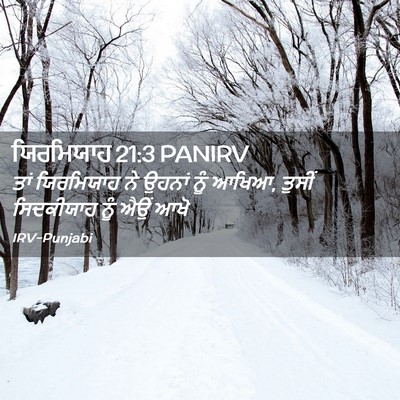 Picture 02 - ਯਿਰਮਿਯਾਹ 21:3 PANIRV - ਤਾਂ ਯਿਰਮਿਯਾਹ ਨੇ - Bible Verse Picture