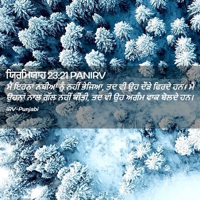 Picture 02 - ਯਿਰਮਿਯਾਹ 23:21 PANIRV - ਮੈਂ ਇਹਨਾਂ ਨਬੀਆਂ - Bible Verse Picture