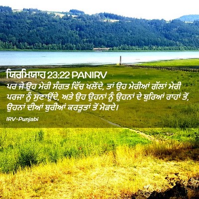 Picture 02 - ਯਿਰਮਿਯਾਹ 23:22 PANIRV - ਪਰ ਜੇ ਉਹ ਮੇਰੀ ਸੰਗਤ - Bible Verse Picture