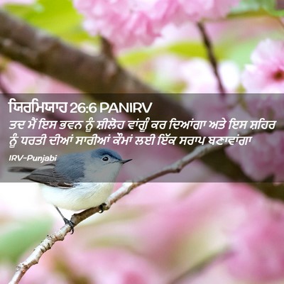 Picture 02 - ਯਿਰਮਿਯਾਹ 26:6 PANIRV - ਤਦ ਮੈਂ ਇਸ ਭਵਨ ਨੂੰ - Bible Verse Picture