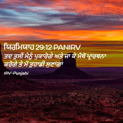 Picture 02 - ਯਿਰਮਿਯਾਹ 29:12 PANIRV - ਤਦ ਤੁਸੀਂ ਮੈਨੂੰ - Bible Verse Picture