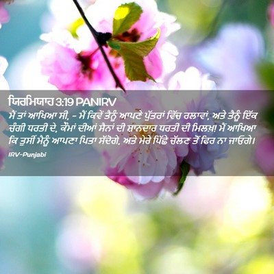 Picture 02 - ਯਿਰਮਿਯਾਹ 3:19 PANIRV - ਮੈਂ ਤਾਂ ਆਖਿਆ ਸੀ, - - Bible Verse Picture
