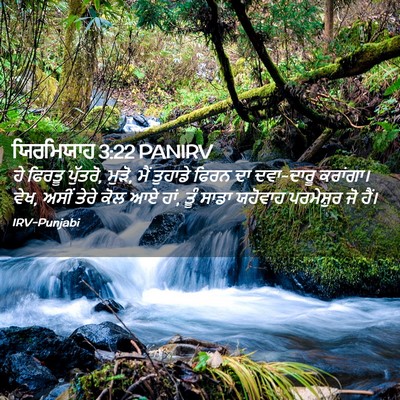 Picture 02 - ਯਿਰਮਿਯਾਹ 3:22 PANIRV - ਹੇ ਫਿਰਤੂ ਪੁੱਤਰੋ, - Bible Verse Picture