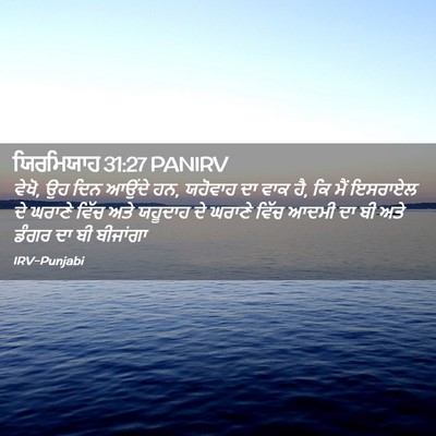 Picture 02 - ਯਿਰਮਿਯਾਹ 31:27 PANIRV - ਵੇਖੋ, ਉਹ ਦਿਨ ਆਉਂਦੇ - Bible Verse Picture