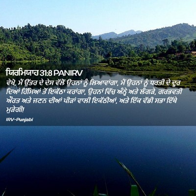 Picture 02 - ਯਿਰਮਿਯਾਹ 31:8 PANIRV - ਵੇਖੋ, ਮੈਂ ਉੱਤਰ ਦੇ - Bible Verse Picture