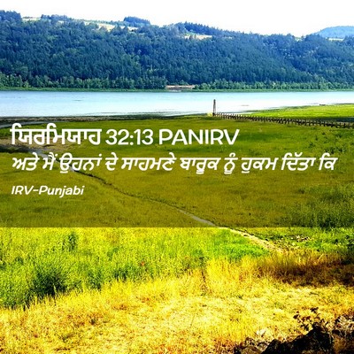Picture 02 - ਯਿਰਮਿਯਾਹ 32:13 PANIRV - ਅਤੇ ਮੈਂ ਉਹਨਾਂ ਦੇ - Bible Verse Picture