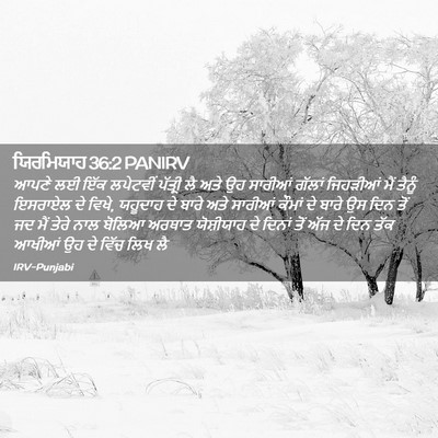 Picture 02 - ਯਿਰਮਿਯਾਹ 36:2 PANIRV - ਆਪਣੇ ਲਈ ਇੱਕ - Bible Verse Picture