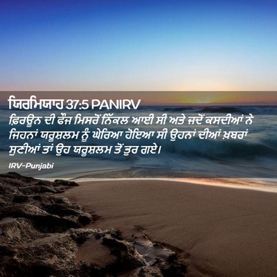 Picture 02 - ਯਿਰਮਿਯਾਹ 37:5 PANIRV - ਫ਼ਿਰਊਨ ਦੀ ਫੌਜ - Bible Verse Picture