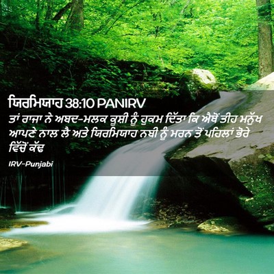Picture 02 - ਯਿਰਮਿਯਾਹ 38:10 PANIRV - ਤਾਂ ਰਾਜਾ ਨੇ ਅਬਦ-ਮਲਕ - Bible Verse Picture