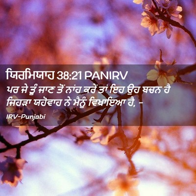Picture 02 - ਯਿਰਮਿਯਾਹ 38:21 PANIRV - ਪਰ ਜੇ ਤੂੰ ਜਾਣ ਤੋਂ - Bible Verse Picture