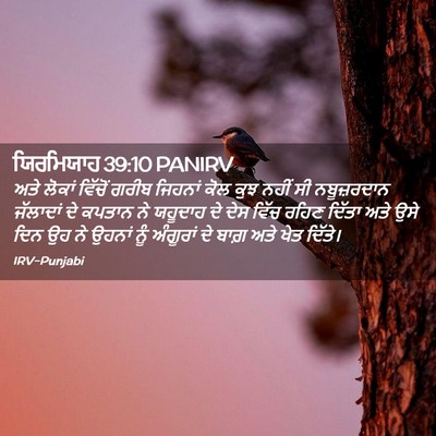 Picture 02 - ਯਿਰਮਿਯਾਹ 39:10 PANIRV - ਅਤੇ ਲੋਕਾਂ ਵਿੱਚੋਂ - Bible Verse Picture