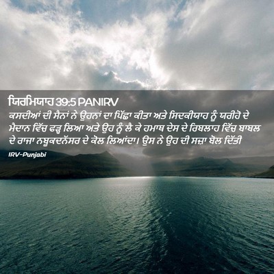 Picture 02 - ਯਿਰਮਿਯਾਹ 39:5 PANIRV - ਕਸਦੀਆਂ ਦੀ ਸੈਨਾਂ ਨੇ - Bible Verse Picture