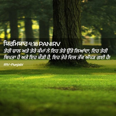 Picture 02 - ਯਿਰਮਿਯਾਹ 4:18 PANIRV - ਤੇਰੀ ਚਾਲ ਅਤੇ ਤੇਰੇ - Bible Verse Picture