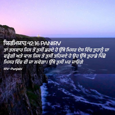 Picture 02 - ਯਿਰਮਿਯਾਹ 42:16 PANIRV - ਤਾਂ ਤਲਵਾਰ ਜਿਸ ਤੋਂ - Bible Verse Picture