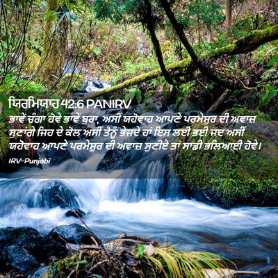 Picture 02 - ਯਿਰਮਿਯਾਹ 42:6 PANIRV - ਭਾਵੇਂ ਚੰਗਾ ਹੋਵੇ - Bible Verse Picture