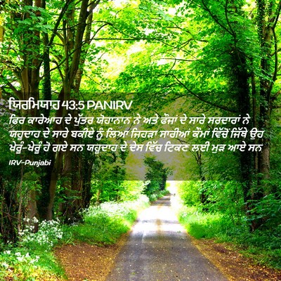 Picture 02 - ਯਿਰਮਿਯਾਹ 43:5 PANIRV - ਫਿਰ ਕਾਰੇਆਹ ਦੇ - Bible Verse Picture