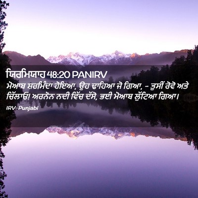 Picture 02 - ਯਿਰਮਿਯਾਹ 48:20 PANIRV - ਮੋਆਬ ਸ਼ਰਮਿੰਦਾ - Bible Verse Picture