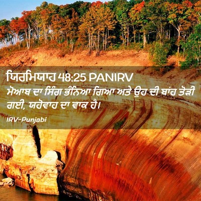 Picture 02 - ਯਿਰਮਿਯਾਹ 48:25 PANIRV - ਮੋਆਬ ਦਾ ਸਿੰਗ ਭੰਨਿਆ - Bible Verse Picture